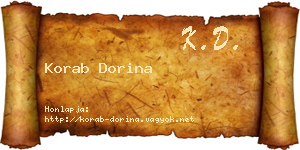 Korab Dorina névjegykártya